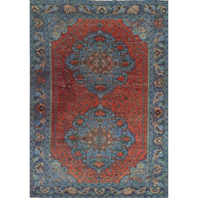 Bakhtiari Floral Persian Vintage Area Rug Handmade Wool Carpet - 6'9"x 9'6"