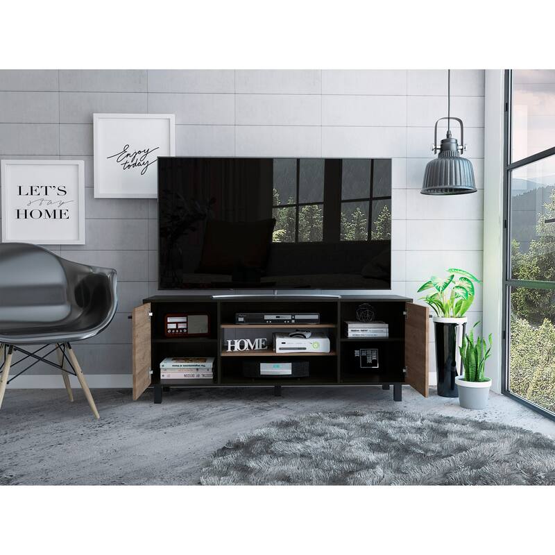 3-Shelf 2-Door TV Stand