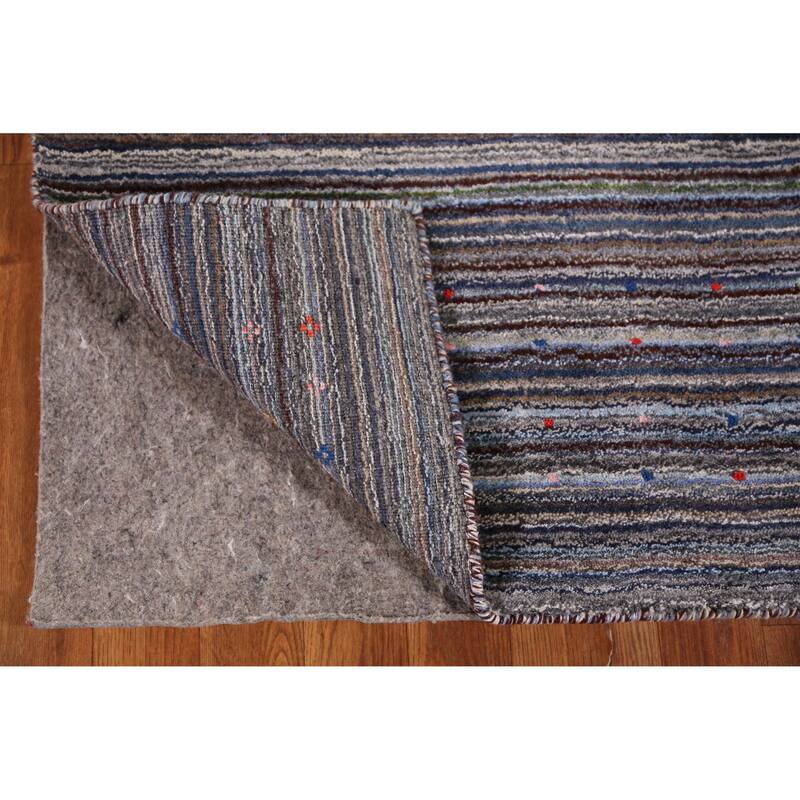 Hand Knotted Oriental 100% Wool Carpet Tribal Animal Pictorial Multi-Colored Gabbeh Area Rug - 7' 10'' X 5' 6''