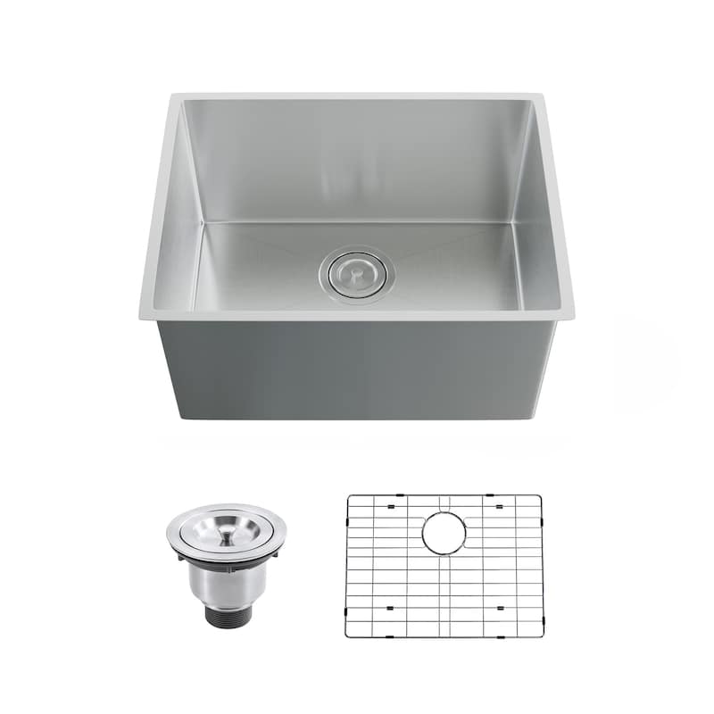 Dowell Undermount Single Bowl Stainless Steel Kitchen Sink - Small Radius Corners