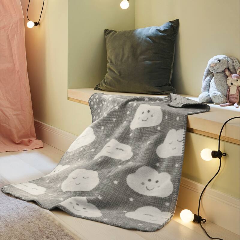 s.Oliver Clouds Cotton Blend Woven Multi Purpose Baby Blanket