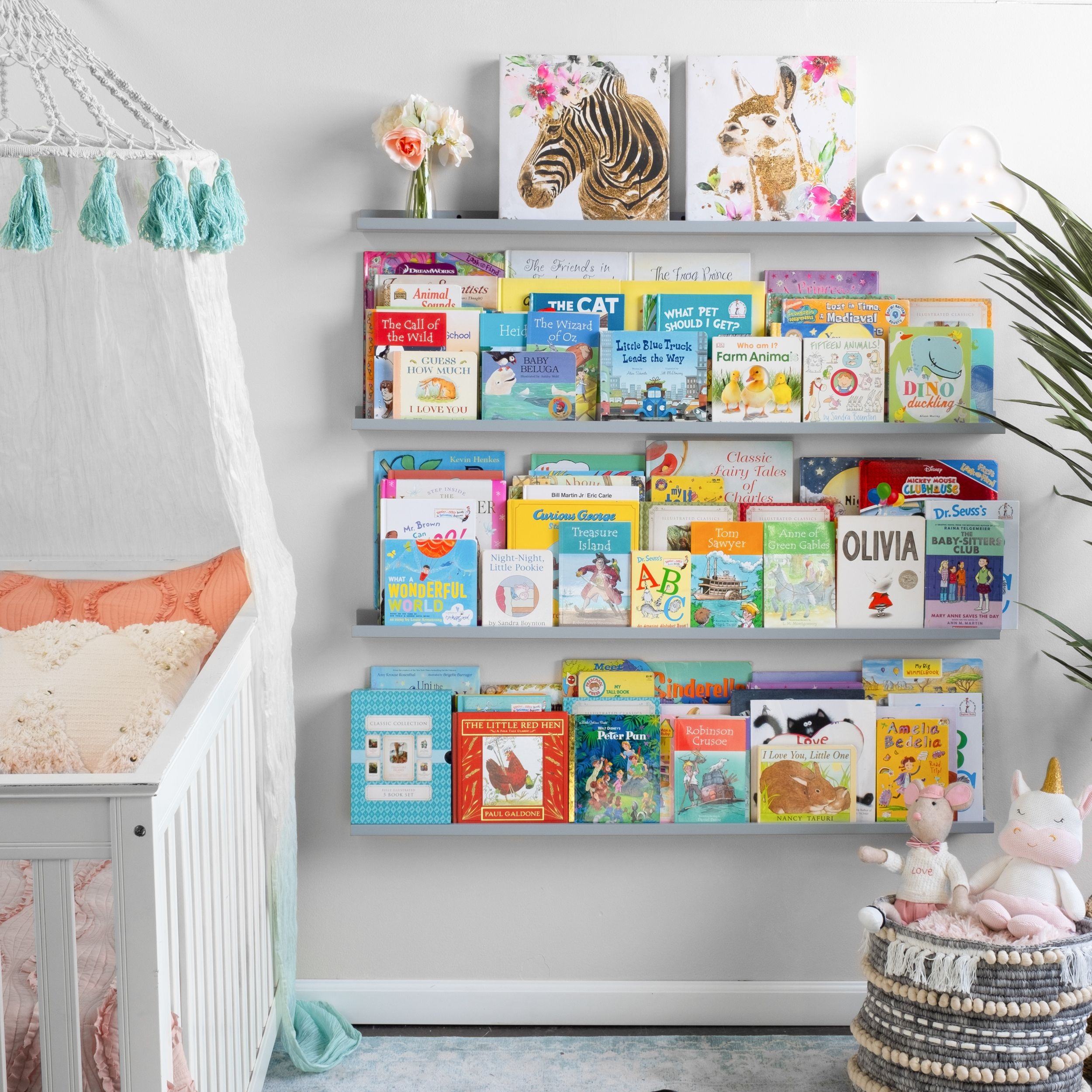 Ivory shelves outlet for nursery