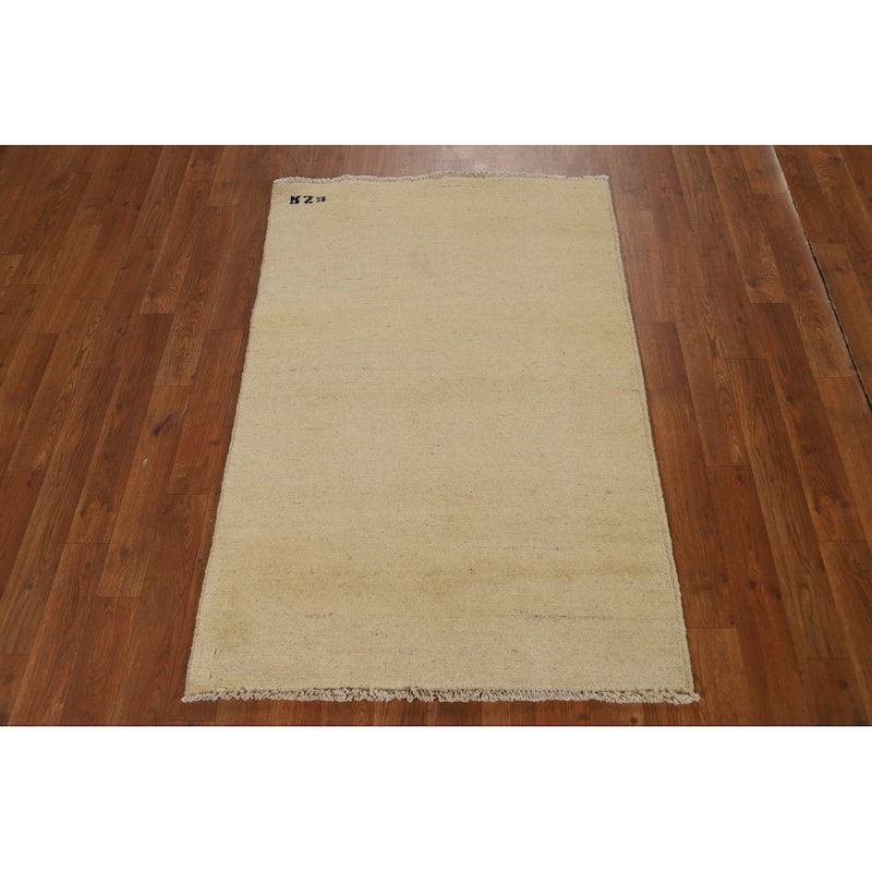 Gabbeh Modern Accent Rug Handmade Wool Carpet - 2'8"x 4'0"