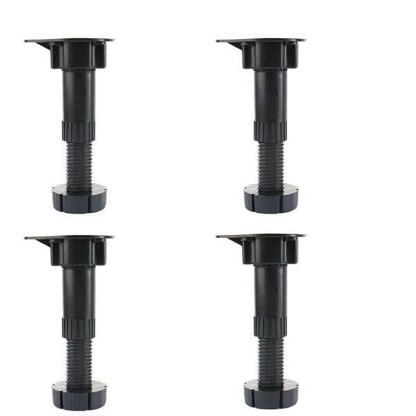 Black Adjustable Height Cabinet Cupboard Leg Foot for Kitchen Bathroom
