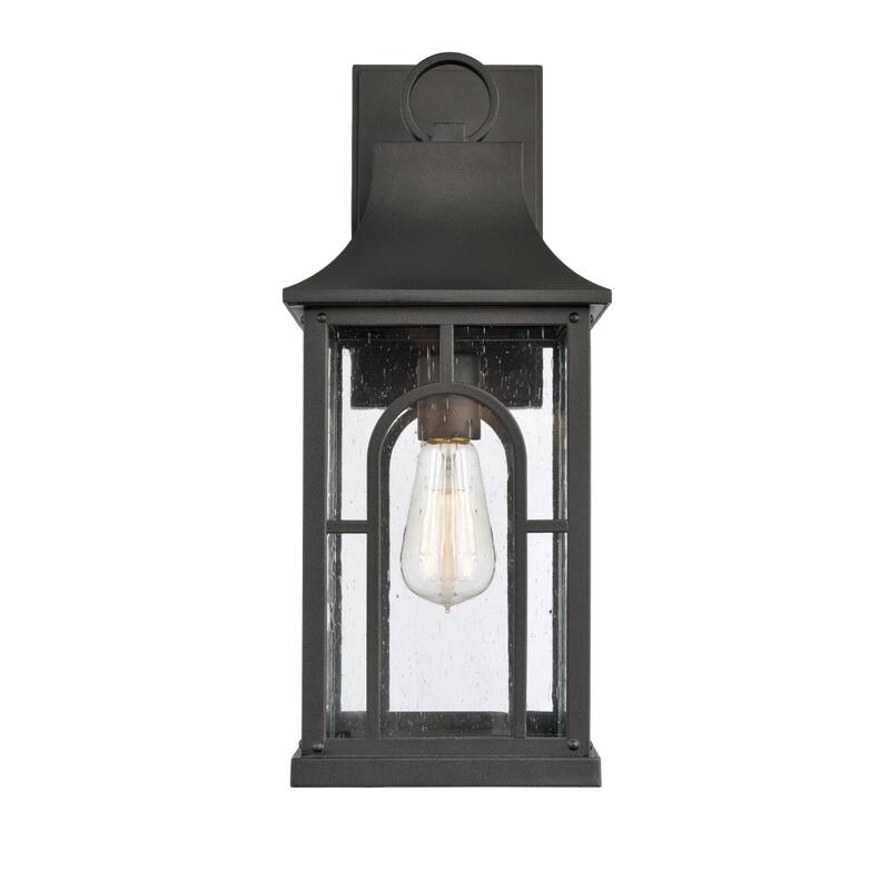Triumph 1-Light Textured Black Outdoor Sconce - 17.75 inch Tall - Textured Black