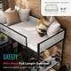 preview thumbnail 21 of 31, Furniture of America Jackson Modern Black Metal Loft Bed with Dual Desks and Closet Rod