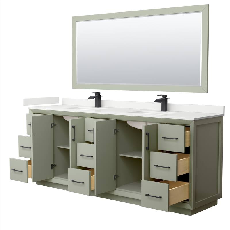 Wyndham Collection WCF414184D-QTZ-UNSM70 Strada 84" Free Standing