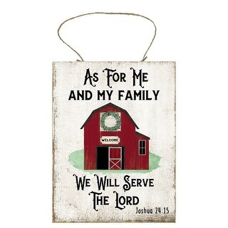 As for Me and My Family We will Serve the Lord Wood Sign 7" x 9.5 ...