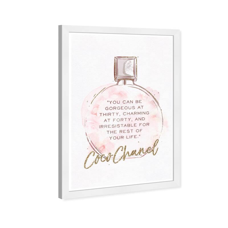 Wynwood Studio Prints Fashion and Glam Gorgeous at Thirty White and Metallic Gold Glam Wall Art Canvas Print