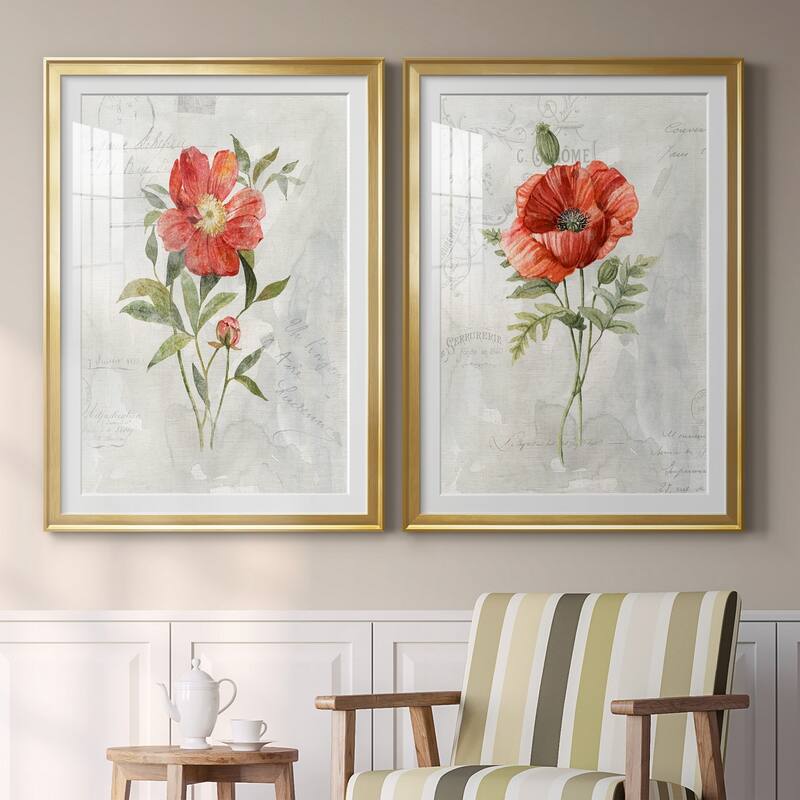 Linen Peony Premium Framed Print - Ready to Hang