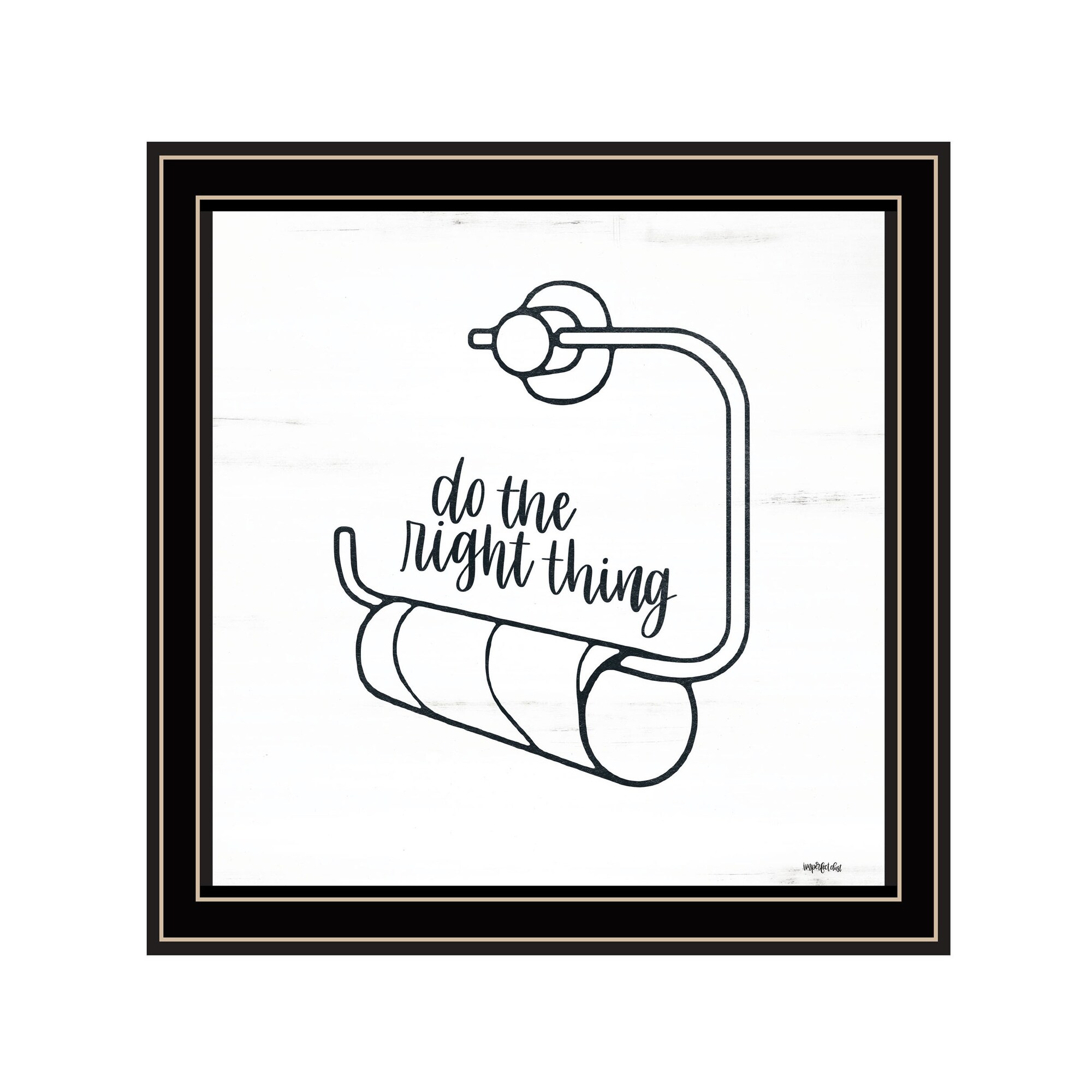 HomeRoots Empty Toilet Paper Roll Black Framed Print Wall Art - Bed Bath \u0026  Beyond - 42165920, image size:2000x2000