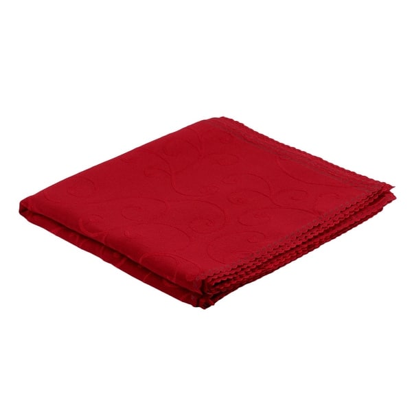 Unique Bargains Dining Room Fabric Rectangle Shape Jacquard Design Placemat Table Mat Red 6pcs