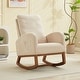 preview thumbnail 21 of 75, Upholstered Rocking Chair Nursery Chair with High Back and Side Pocket