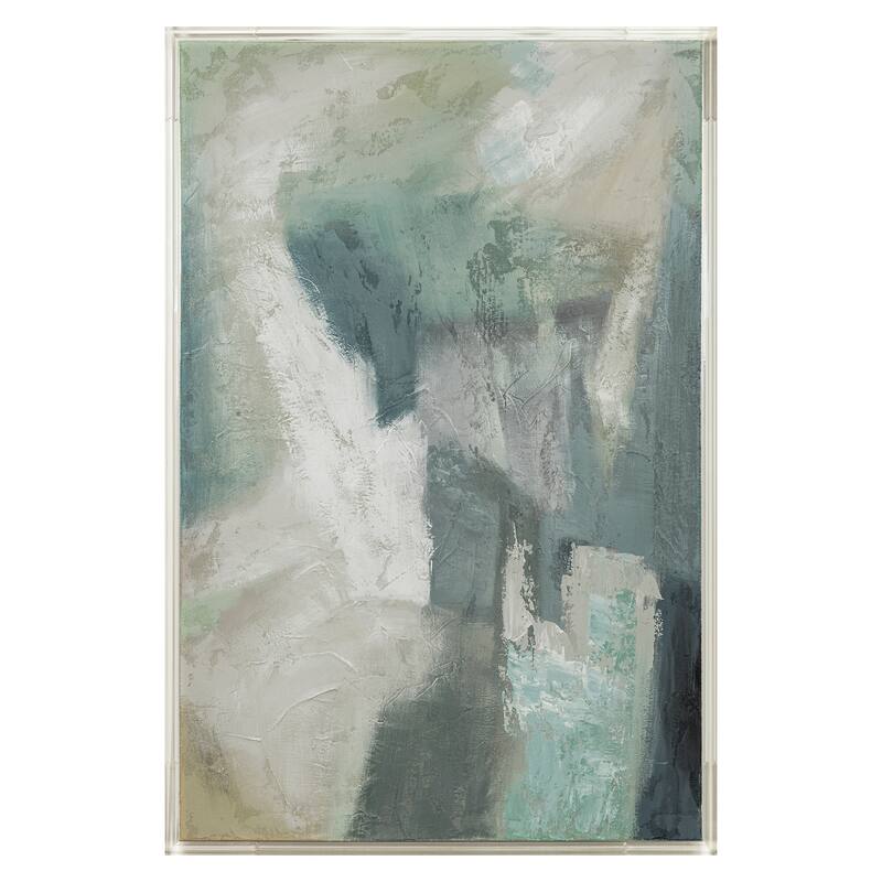 Canvas Wall Art Wood Frame Abstract Textured Tall Design - 60" Multi
