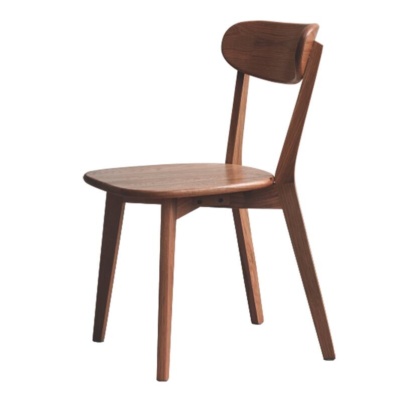 Modern Solid Wood Kitchen Dining Chair with Curved Backrest, Non Slip Feet for Dining Room Kitchen Living Room Bedroom