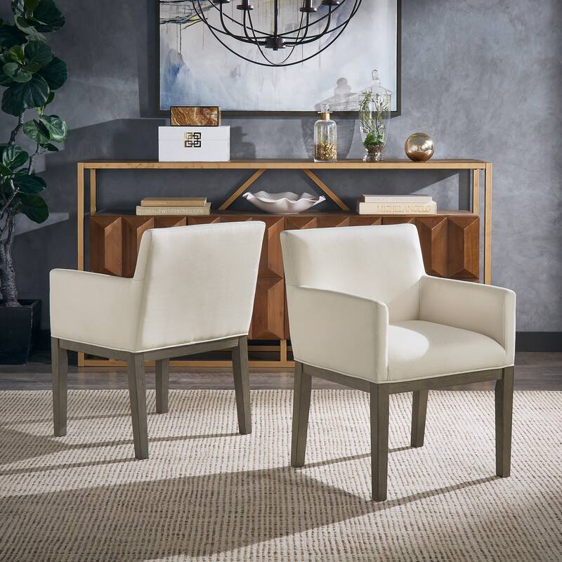 Tromso Weathered Grey Finish Fabric Dining Chair (Set of 2) by iNSPIRE Q Modern