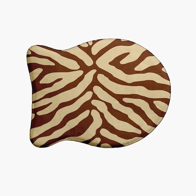 Animal Stripe Pet Feeding Mat for Dogs and Cats - Brown - 19" x 14"-Fish