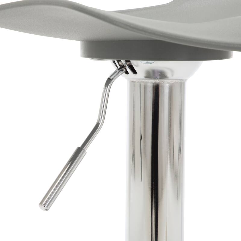 Adjustable Barstools Airlift Counter Bar Pub Height Stools with Plastic Seat Set of 2