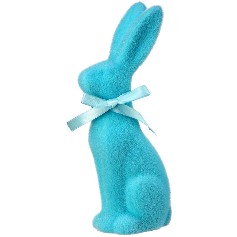 Terracotta Flocked Bunny 9.25" - 9.25