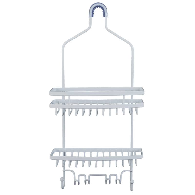 Bath Bliss Venice Shower Caddy in White - 10.25"x 21.1"x 4.3"