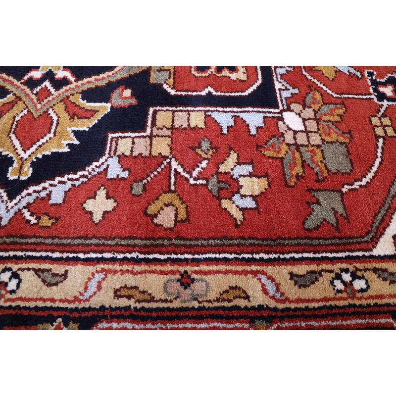 ECARPETGALLERY Hand-knotted Serapi Heritage Dark Copper Wool Rug - 9'0 x 12'4