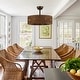 preview thumbnail 8 of 11, 24" 3-Blade 6-Light Woven Farmhouse Ceiling Fan with Light
