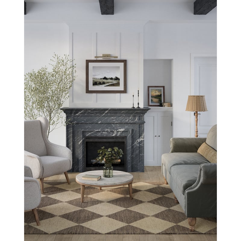 Momeni Willow Diamond Hand Woven Wool Area Rug - 9' x 12' - Brown - Rectangle