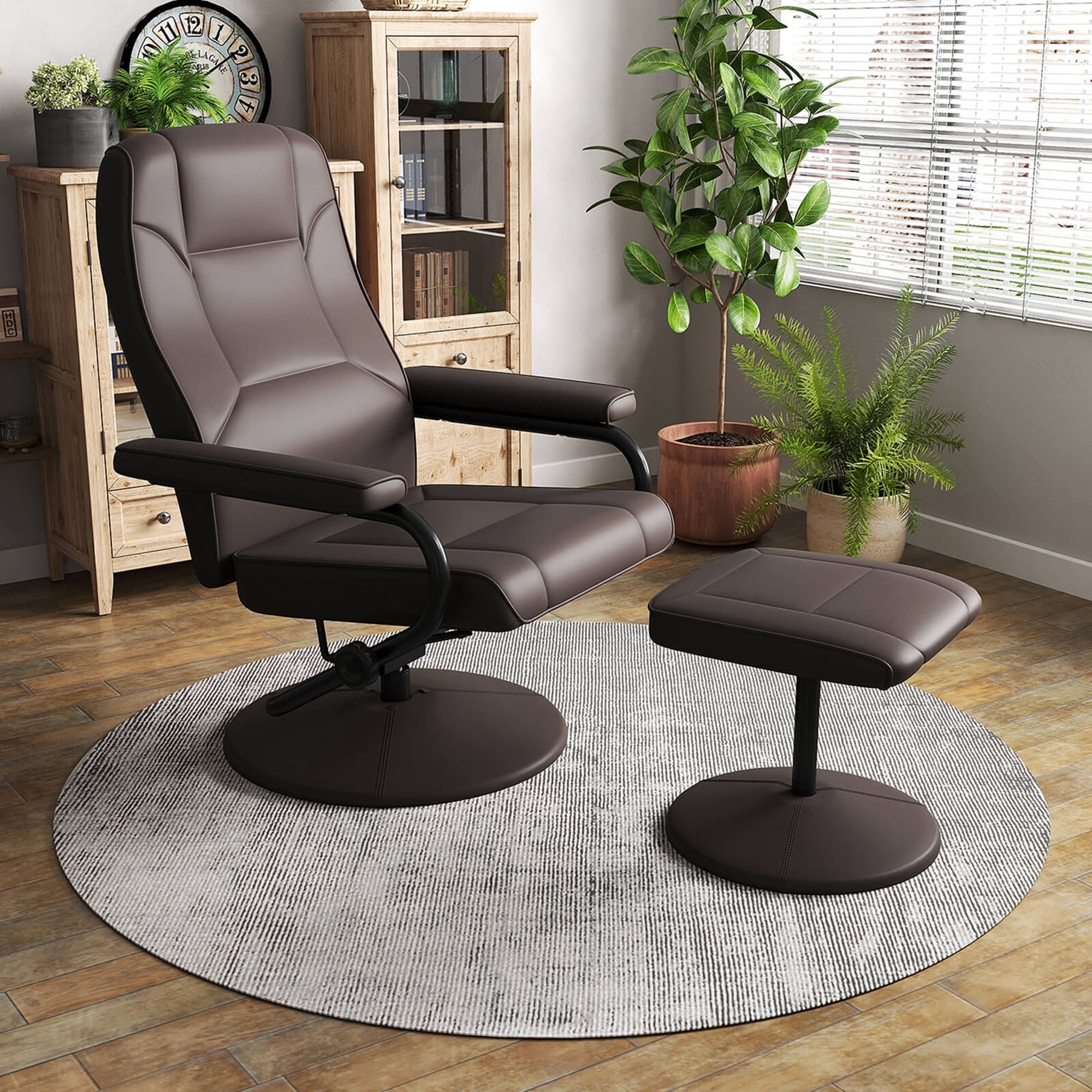 Reclining office chair with ottoman discount