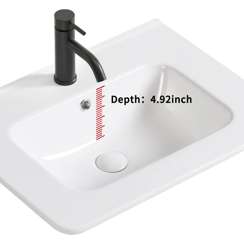 Ceramic Bathroom Sink with Modern Minimalist Design
