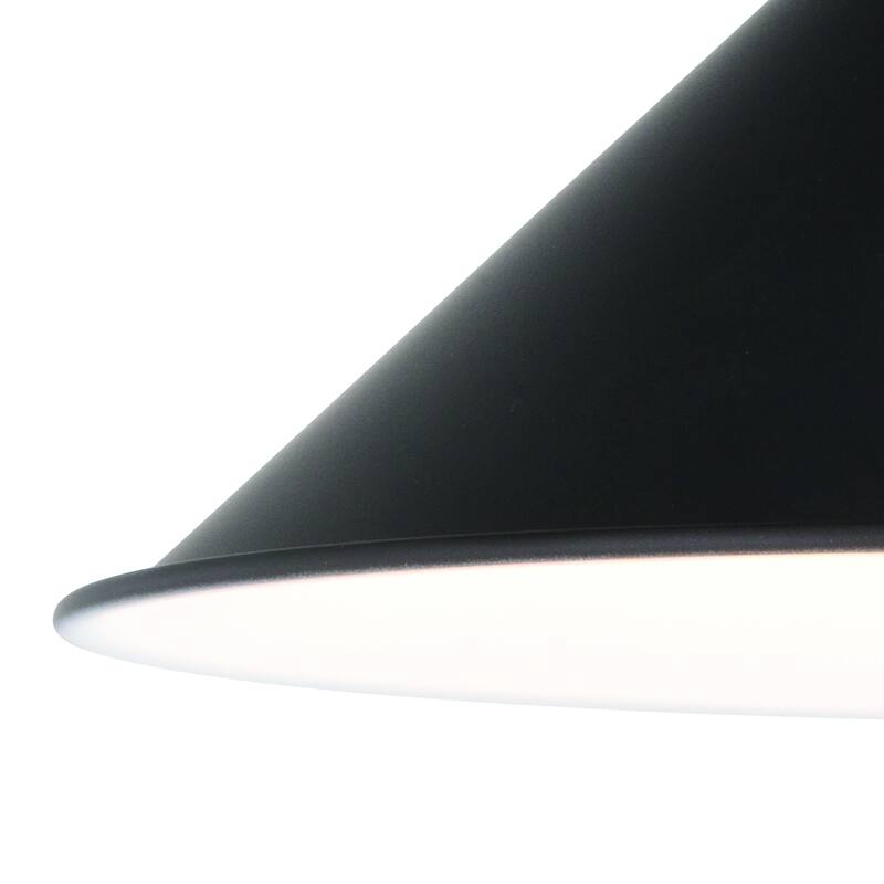 Akron 12-in W Bronze Metal Industrial MCM Cone Semi Flush Mount Ceiling Light - 12-in W x 8-in H x 12-in D