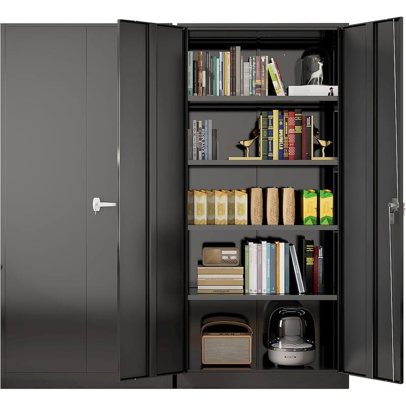 Garage Cabinet Tool Storage Workbenches with Locking Doors and Adjustable Shelves