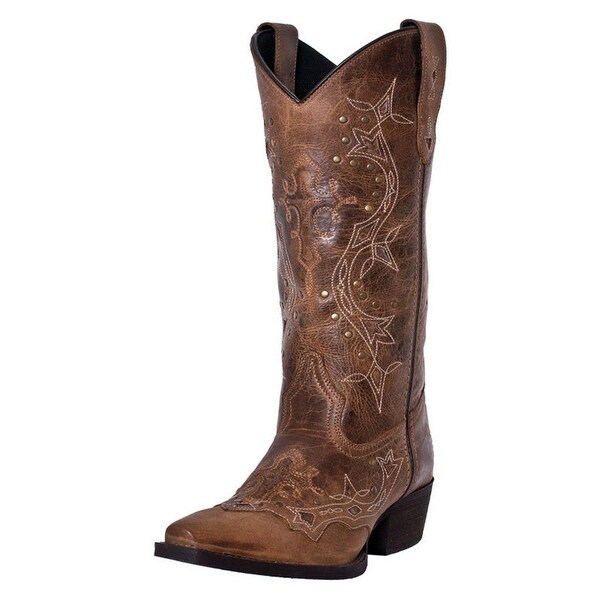 Laredo Western Boots Womens Cross Point Cowboy 13" Shaft Brown