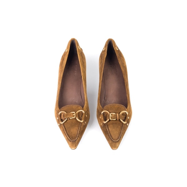 Shop Car Shoe By Prada Brown Suede Buckled Kitten Heel Pumps Shop Car Shoe By Prada Brown Suede Buckled Kitten Heel Pumps