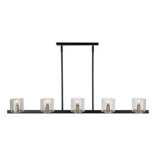 Artcraft Salinas - 5-Light Island Light - Black/Brass