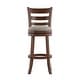 preview thumbnail 38 of 43, Verona Linen Ladder Back Swivel Bar Stool by iNSPIRE Q Classic