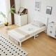 preview thumbnail 9 of 45, Twin Size Solid Wood Platform Bed Frame With Headboard White
