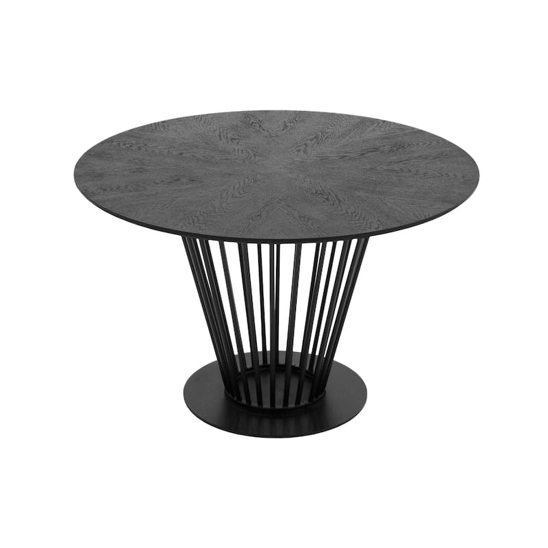 Modrest Conroy Modern Black Round Dining Table