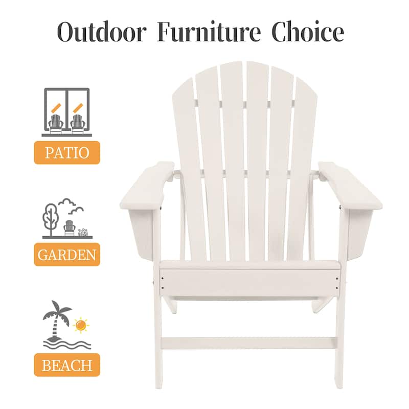 Outdoor Classic Recycled Plastic Adirondack Chair,set of 4 - N/A