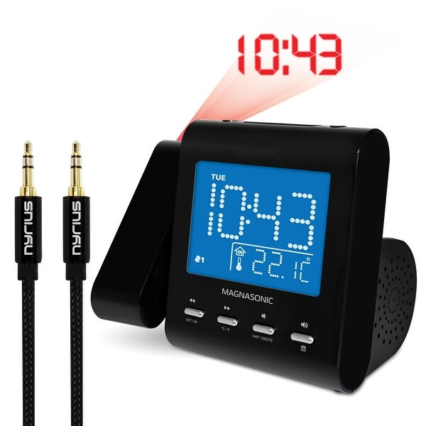 Magnasonic Projection Alarm Clock with AM/FM Radio ...