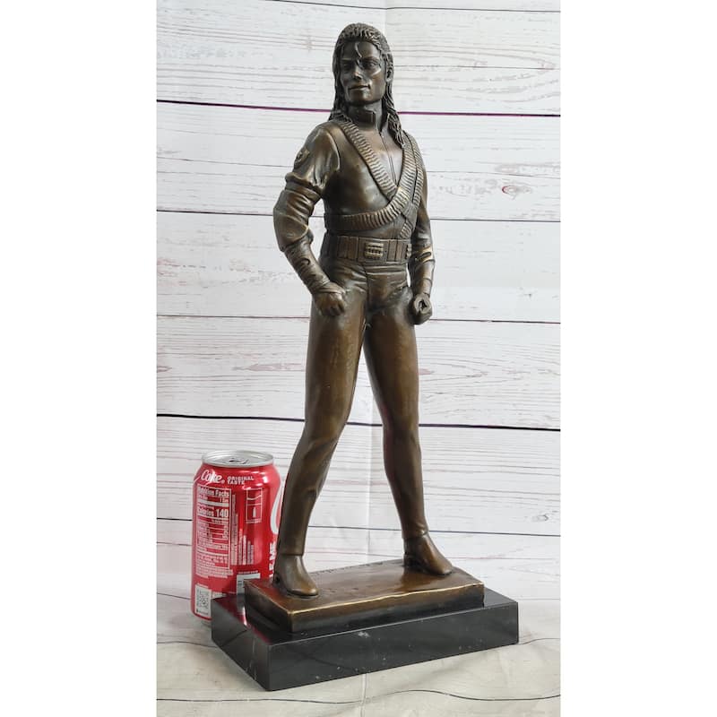 Hand Made Original Artwork By Aldo Vitaleh Michael Jackson Bronze Sculpture Figurine