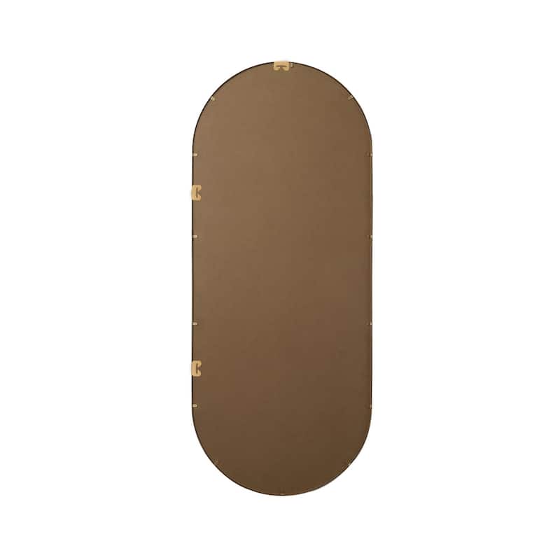 Indigo Home Metal Frame Oval Mirror 30x72 Inch