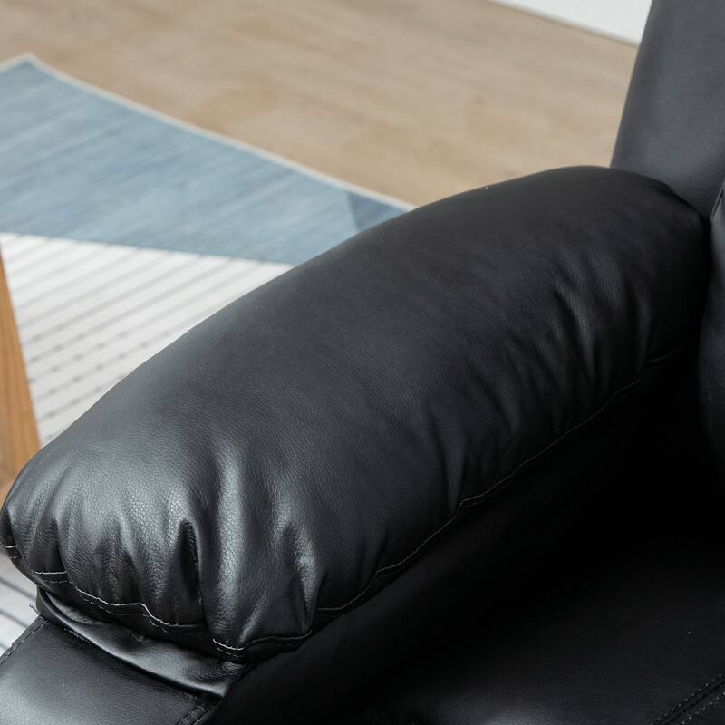HOMCOM Living Room Power Lift Chair, PU Leather Electric Recliner Sofa Chair for Elderly with Remote Control
