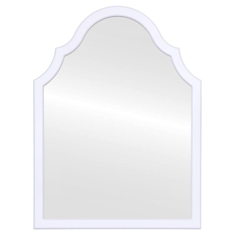 Mifflin Framed Vanity Mirror - Peaks Cathedral - 24.4x32.4 - White