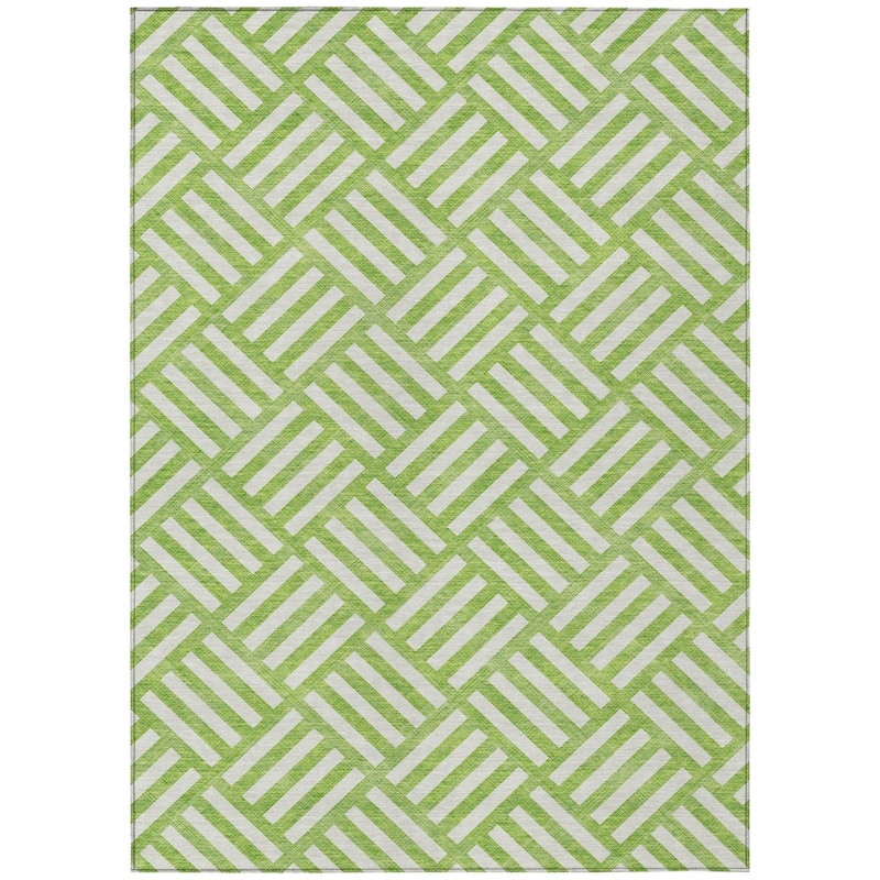 HomeRoots Geometric Transitional Rectangle Outdoor Rug