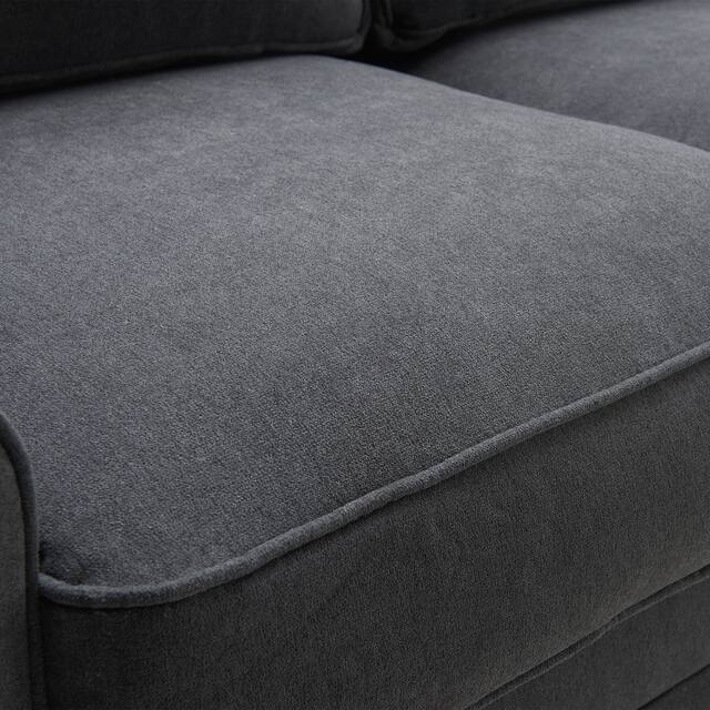 Serta Copenhagen 73" Sofa Couch for Two People, Pillowed Back Cushions and Rounded Arms, Durable Modern Upholstered Fabric