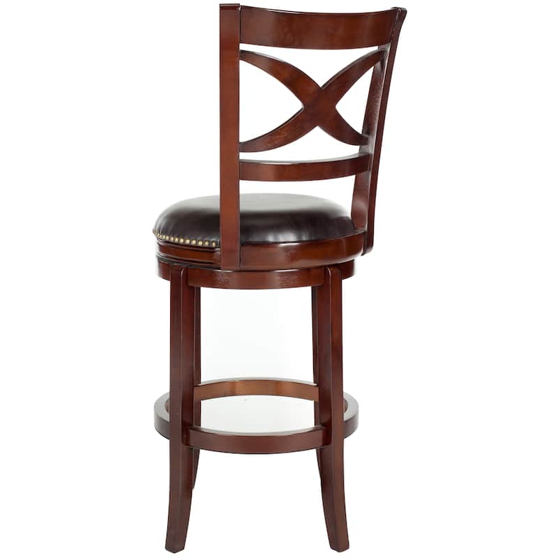 SAFAVIEH Vickey Walnut/ Brown 29-inch Bar Stool - 22" x 23.5" x 46" - 22Wx24Dx46H