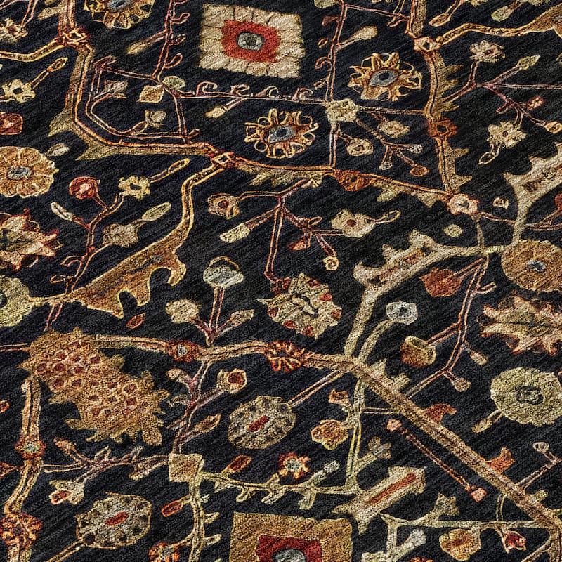 HomeRoots Floral Transitional Rectangle Outdoor Rug