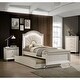 preview thumbnail 2 of 6, Ving Glam White Wood 2-piece Kids Bedroom Set with LED by Furniture of America