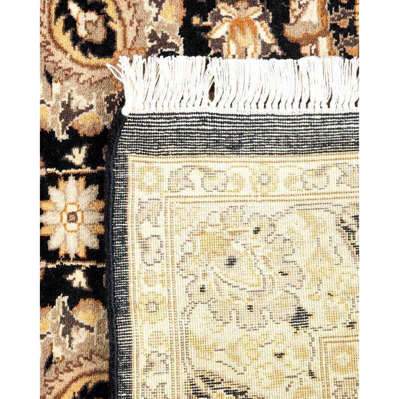 Overton Handknotted Wool Traditional Oriental Black Runner