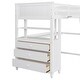 preview thumbnail 26 of 45, Twin Wood Loft Bed with Desk, Drawers & Shelves - Space-Saving Design